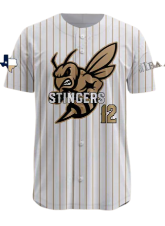 Stingers White Pinstripe Uniform