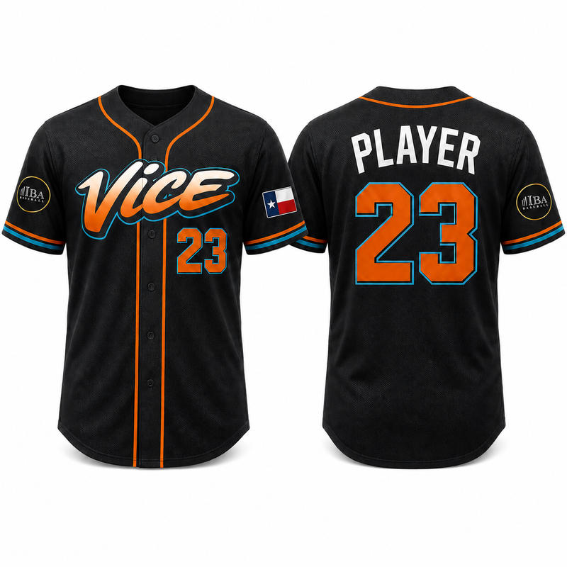 Houston Vice Player Button-Down Jersey - Black